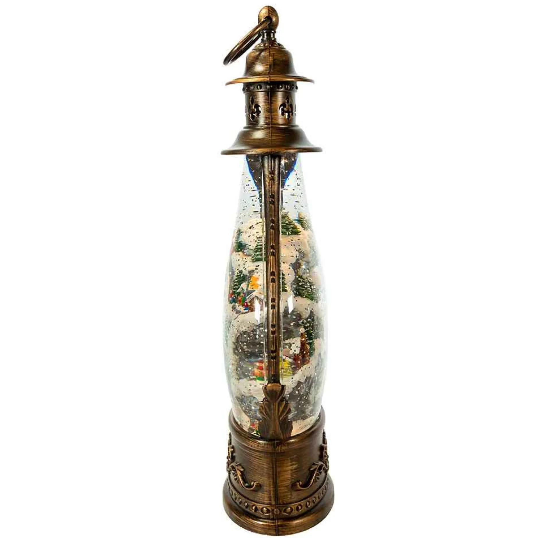 Kurt Adler Tabletop Items* 15-Inch Battery-Operated Lit Christmas Village Water Lantern