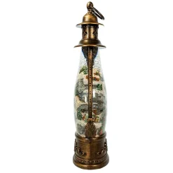 Kurt Adler Tabletop Items* 15-Inch Battery-Operated Lit Christmas Village Water Lantern
