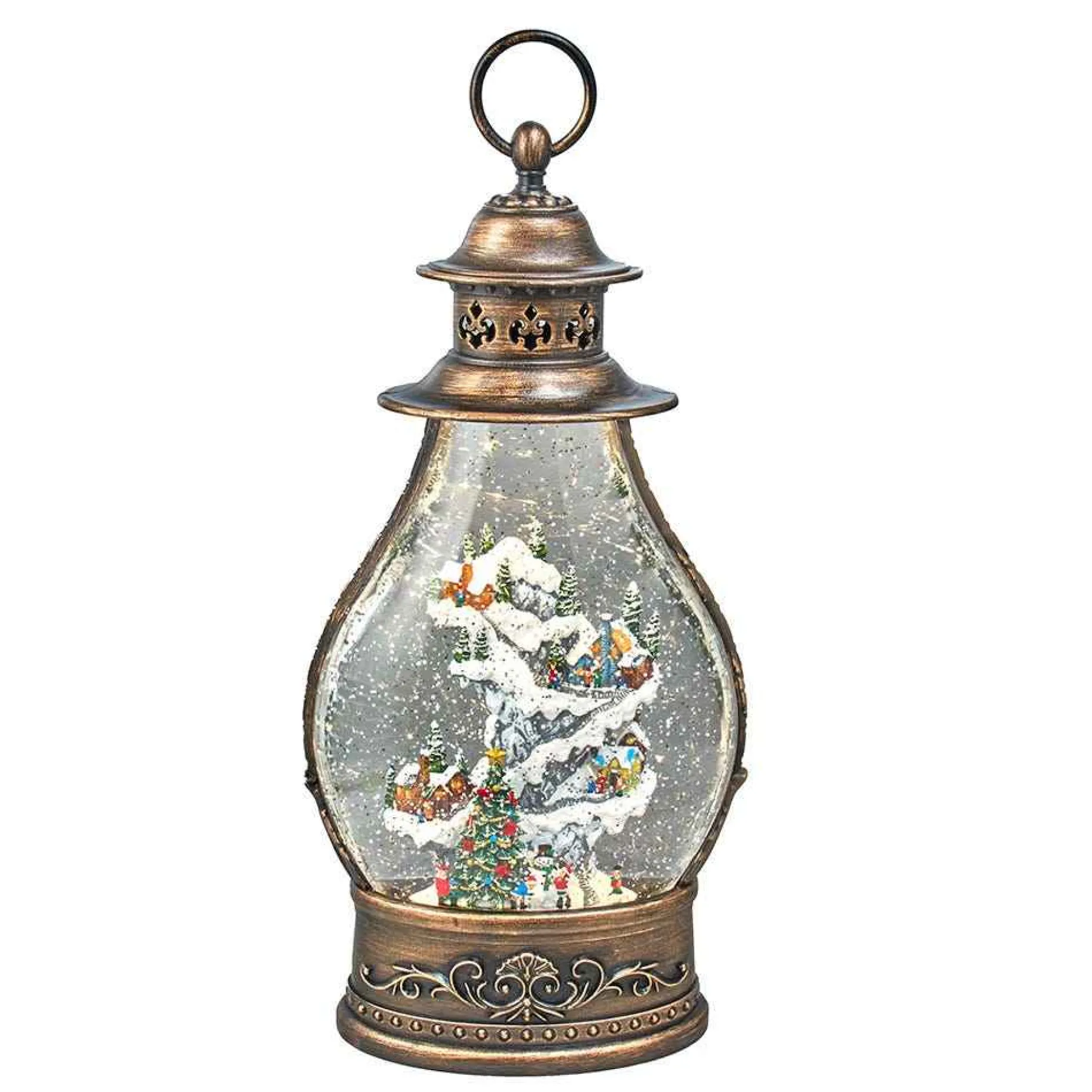 Kurt Adler Tabletop Items* 15-Inch Battery-Operated Lit Christmas Village Water Lantern