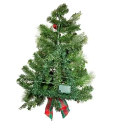 Kurt Adler Pre-Lit Trees* 26-Inch Battery-Operated Pre-Lit Red And Green Wall Tree With Bow