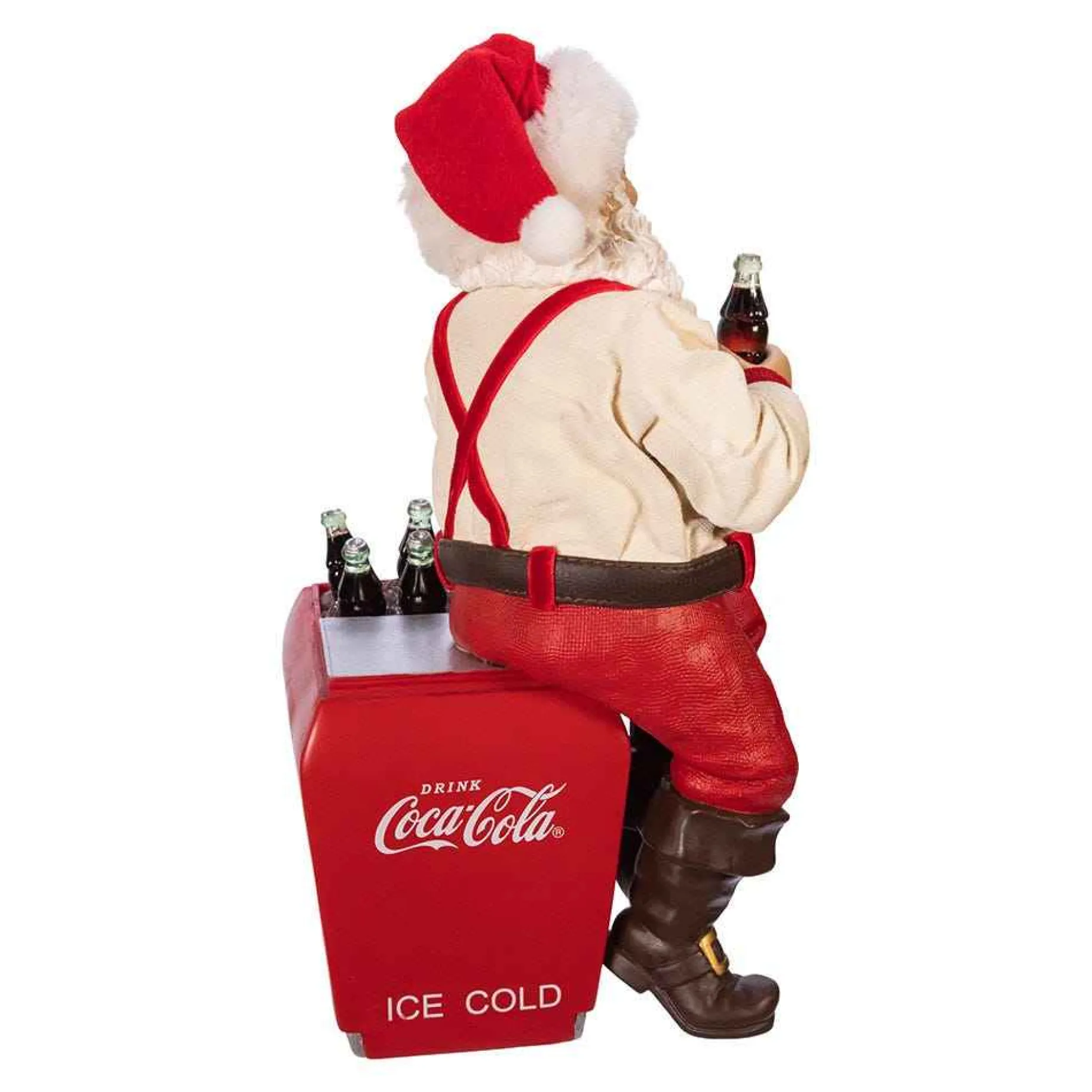 Kurt Adler Tabletop Items* 10.5-Inch Coca-Cola® Santa Sitting On Cooler Table Piece
