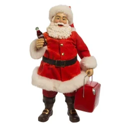 Kurt Adler Tabletop Items* 10.5-Inch Coke Santa With Cooler Table Piece