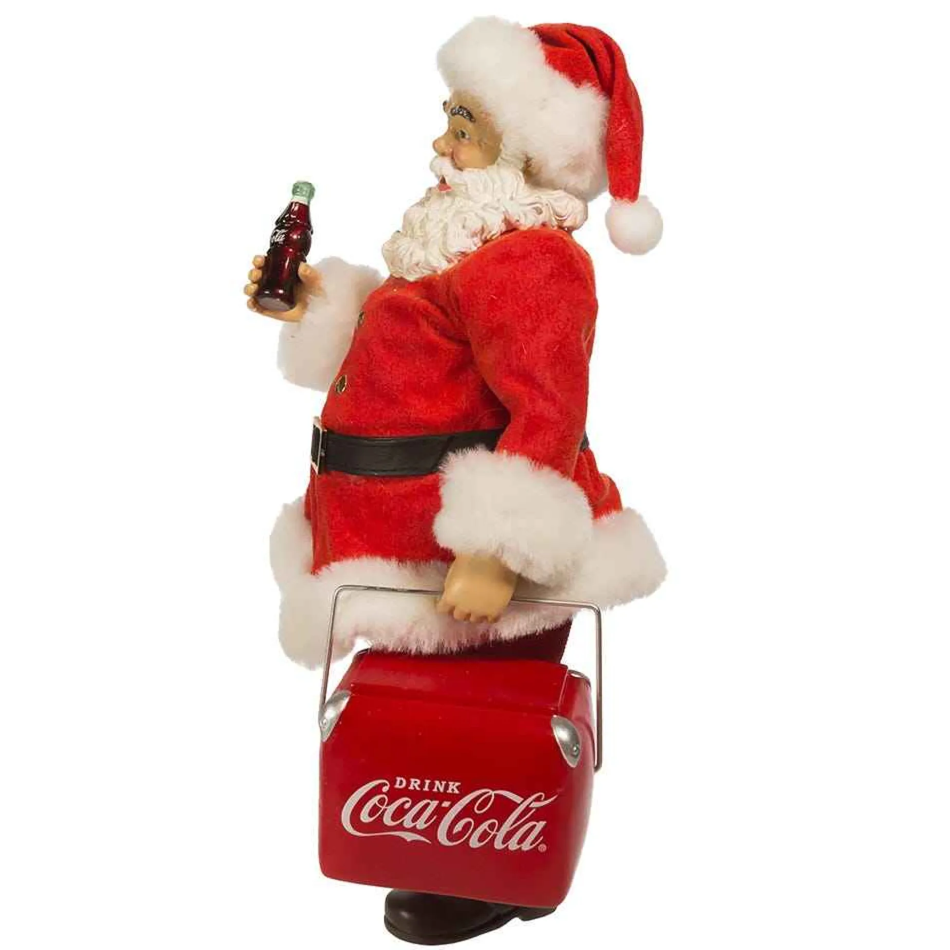 Kurt Adler Tabletop Items* 10.5-Inch Coke Santa With Cooler Table Piece