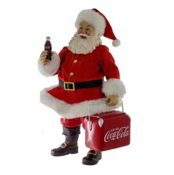 Kurt Adler Tabletop Items* 10.5-Inch Coke Santa With Cooler Table Piece