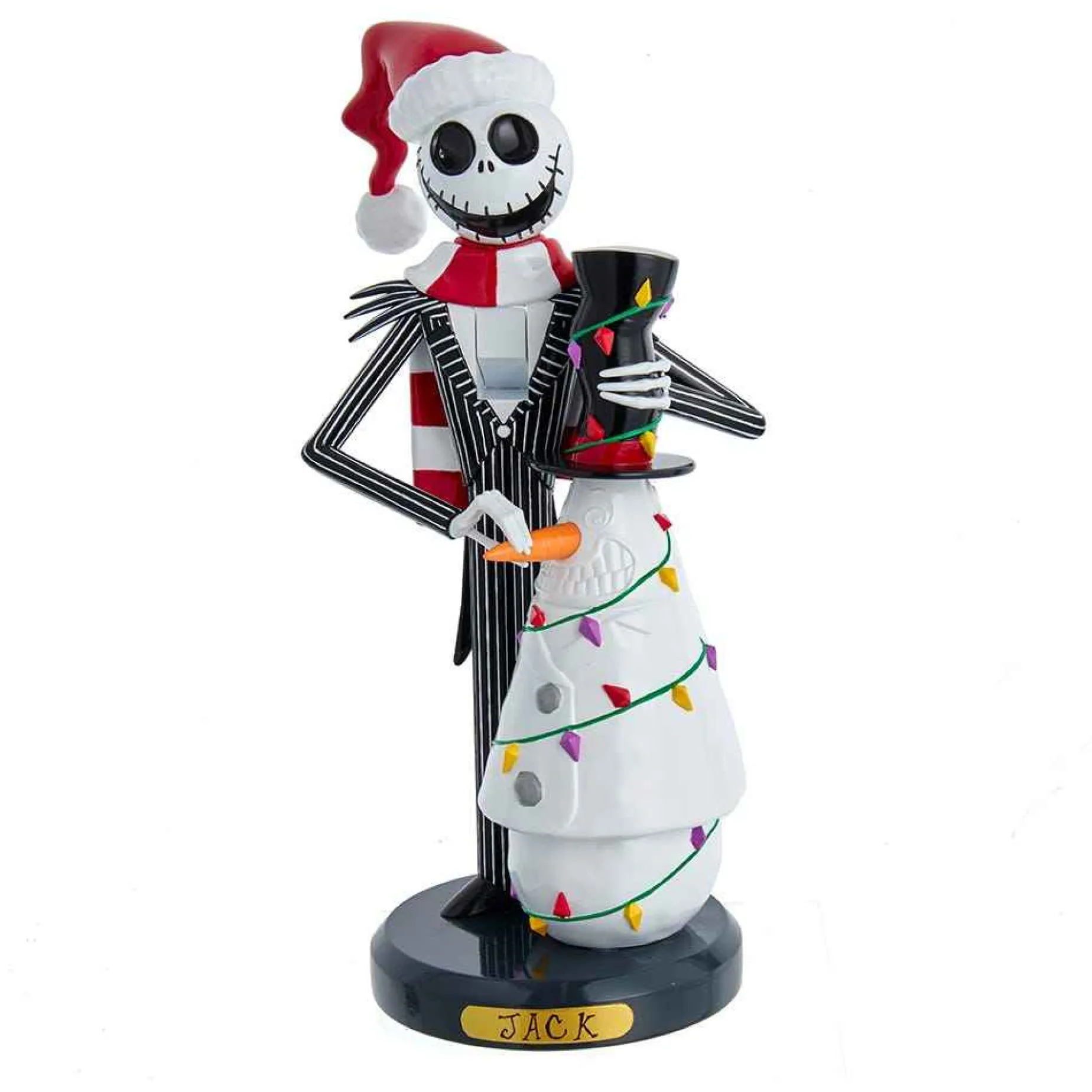 Kurt Adler Tabletop Items* 11-Inch Disney Nightmare Before Christmas Jack Skellington With Snowman Nutcracker