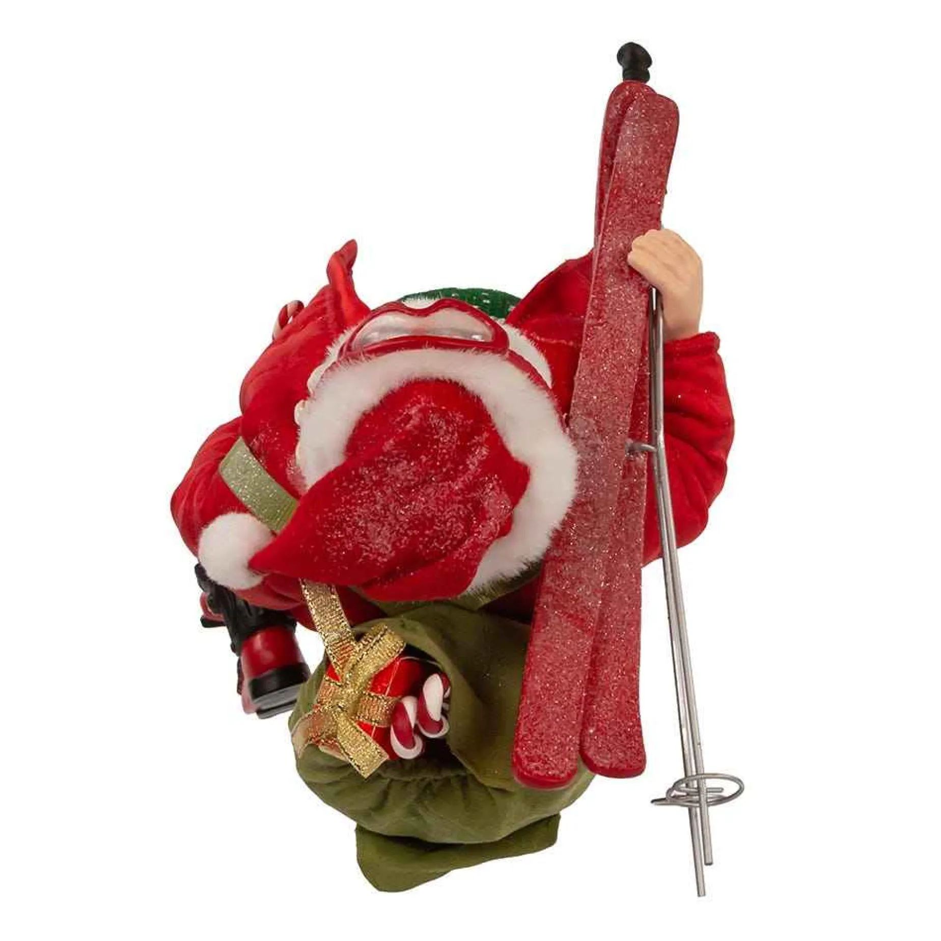 Kurt Adler Tabletop Items* 10.5-Inch Fabriche Santa With Skis