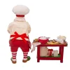 Kurt Adler Tabletop Items* 10.5-Inch Fabriche 2-Piece Baking Santa Set