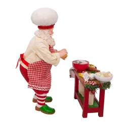 Kurt Adler Tabletop Items* 10.5-Inch Fabriche 2-Piece Baking Santa Set