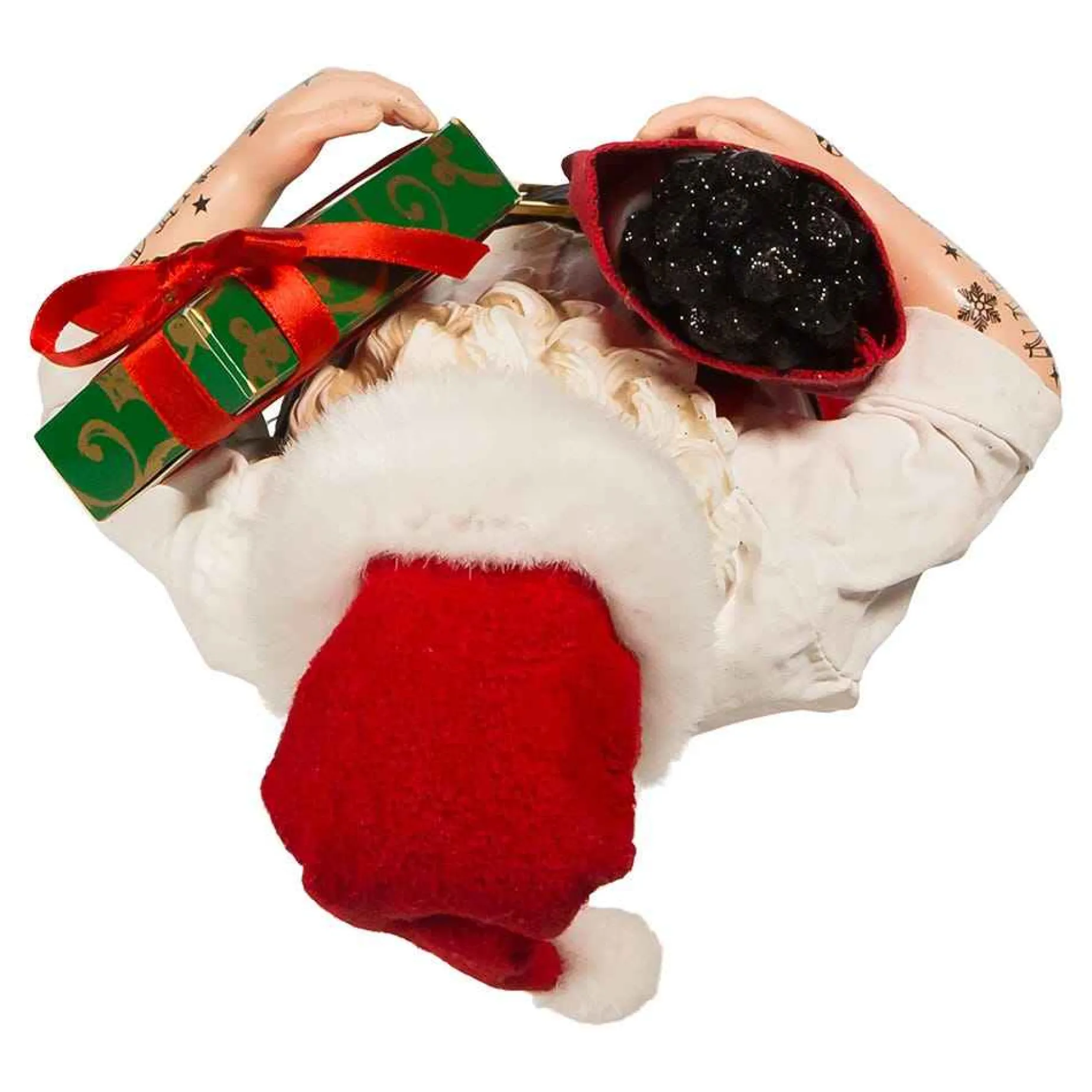 Kurt Adler Tabletop Items* 10.5-Inch Fabriche Santa With Tattoos