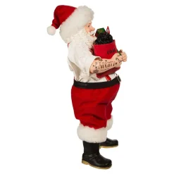 Kurt Adler Tabletop Items* 10.5-Inch Fabriche Santa With Tattoos