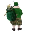 Kurt Adler Tabletop Items* 10.5-Inch Fabriche Musical Irish Bagpiper Santa