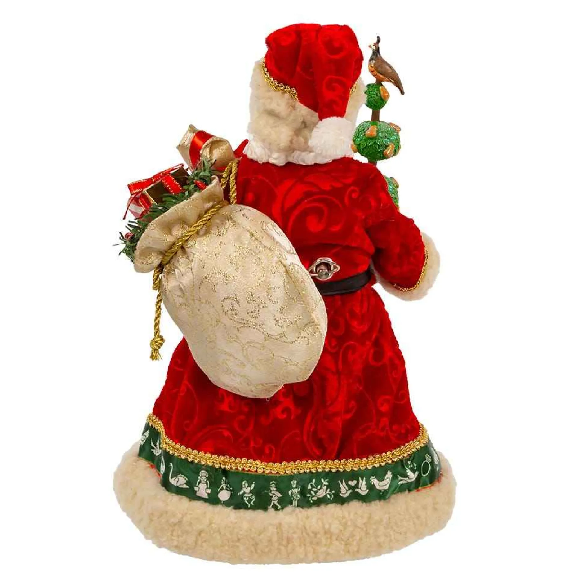 Kurt Adler Tabletop Items* 10.5-Inch Fabriche Musical 12 Days Of Christmas Santa