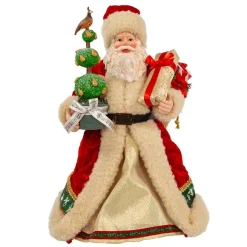 Kurt Adler Tabletop Items* 10.5-Inch Fabriche Musical 12 Days Of Christmas Santa