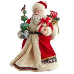 Kurt Adler Tabletop Items* 10.5-Inch Fabriche Musical 12 Days Of Christmas Santa
