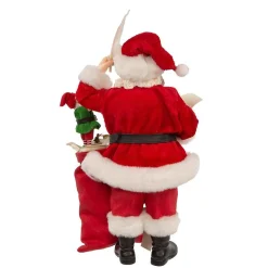 Kurt Adler Tabletop Items* 10.5-Inch Fabriche Santa With Mail And Elf