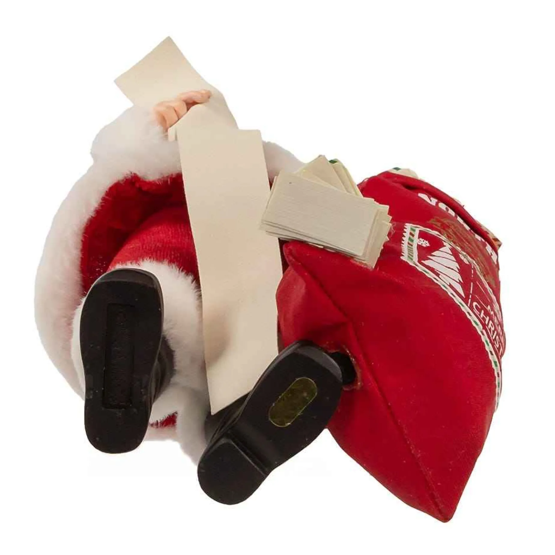 Kurt Adler Tabletop Items* 10.5-Inch Fabriche Santa With Mail And Elf