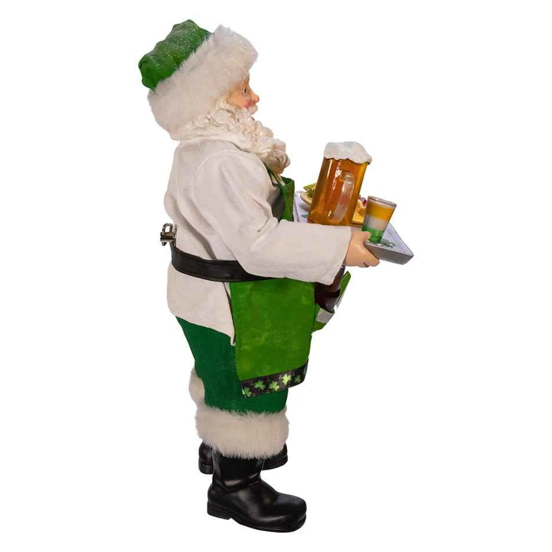 Kurt Adler Tabletop Items* 10.5-Inch Fabriche™ Musical Irish Chef Santa