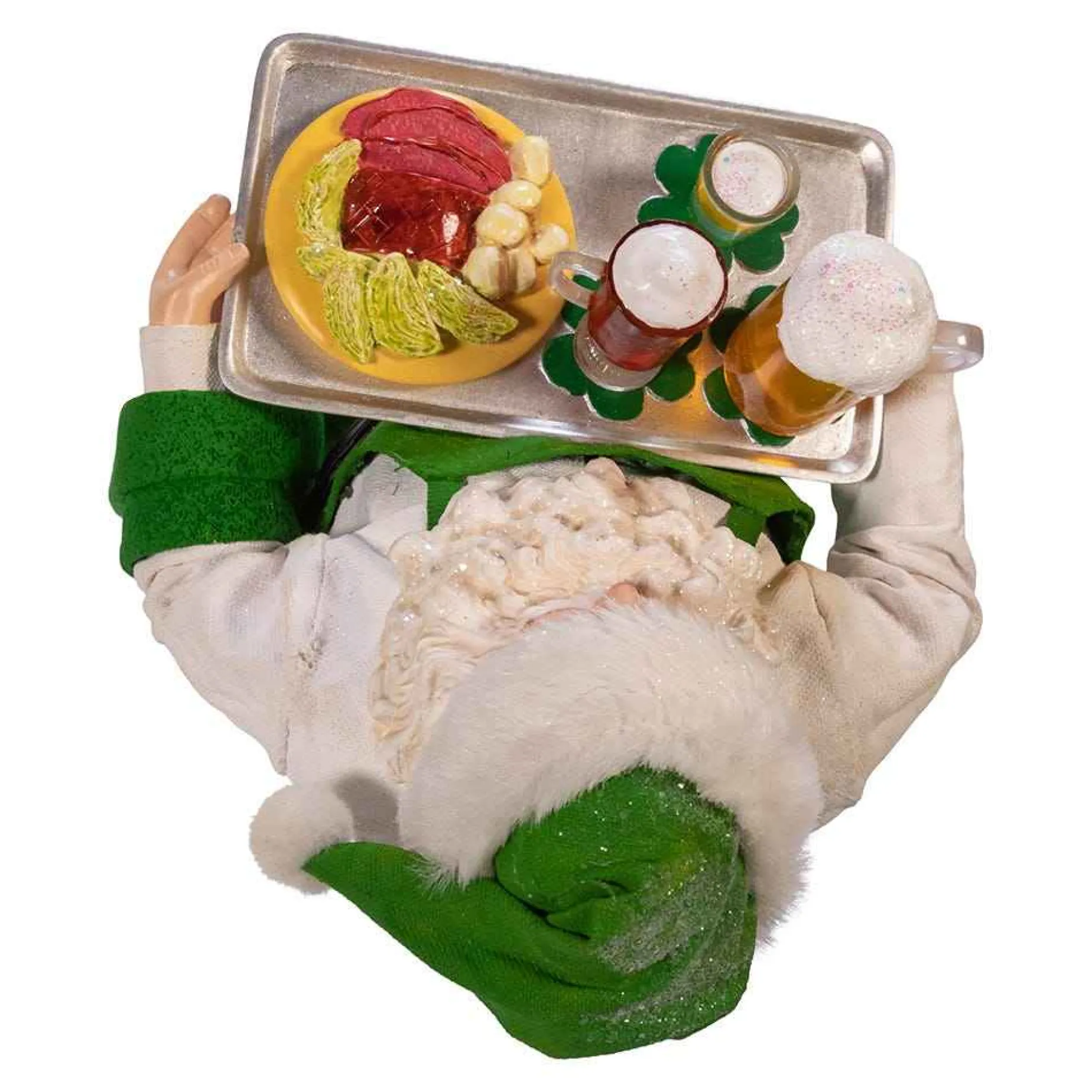 Kurt Adler Tabletop Items* 10.5-Inch Fabriche™ Musical Irish Chef Santa