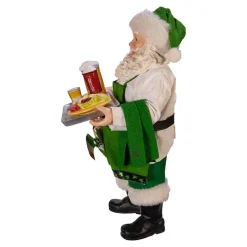 Kurt Adler Tabletop Items* 10.5-Inch Fabriche™ Musical Irish Chef Santa