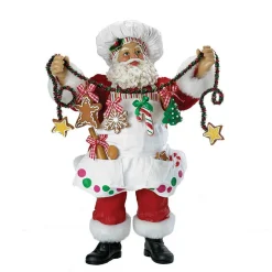 Kurt Adler Tabletop Items* 12-Inch Fabriche Christmas Chef Santa