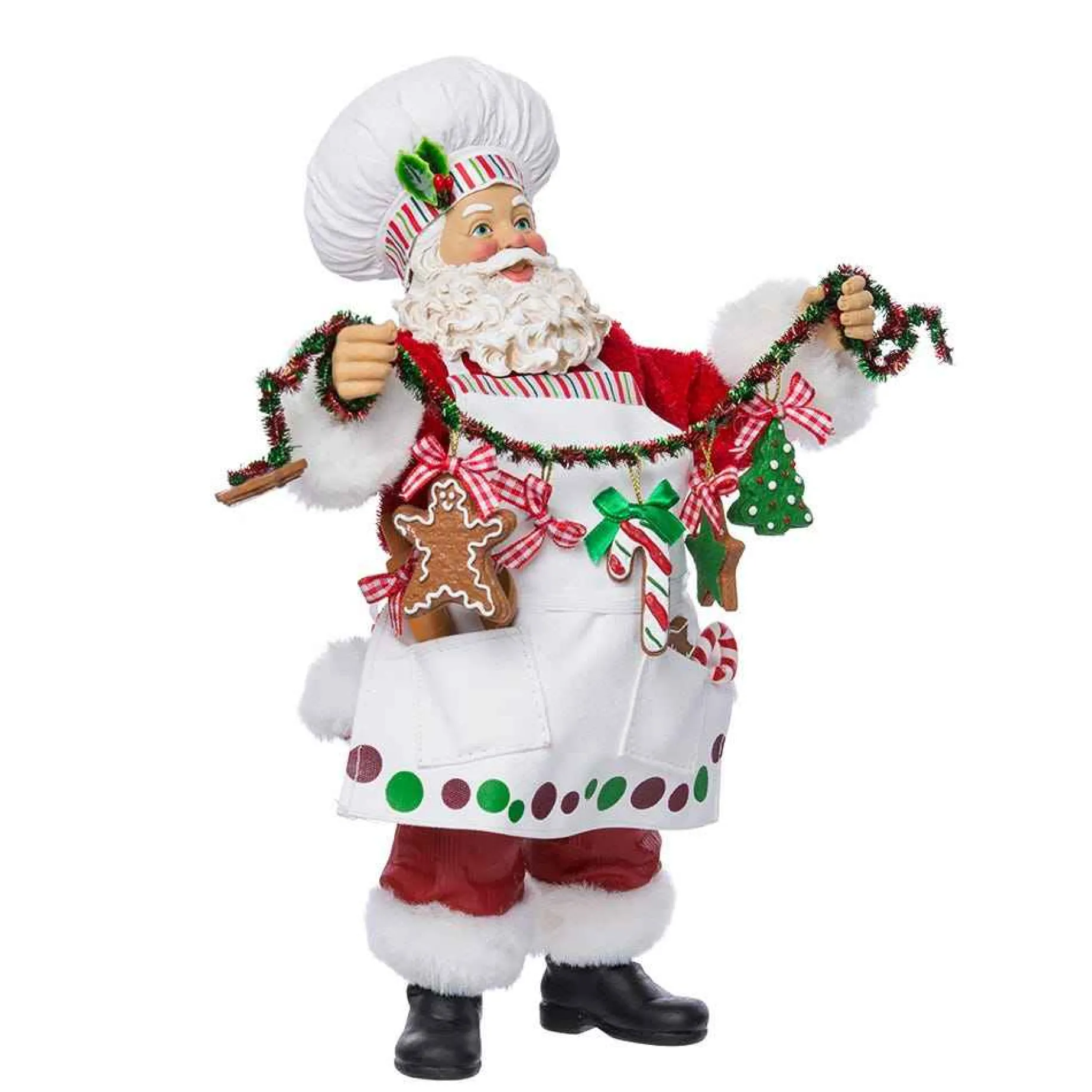 Kurt Adler Tabletop Items* 12-Inch Fabriche Christmas Chef Santa