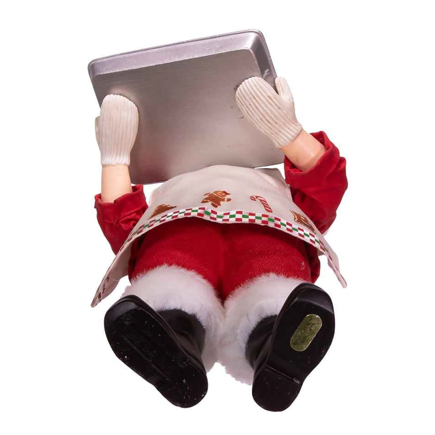 Kurt Adler Tabletop Items* 10.5-Inch Fabriche Santa And Tray Of Santa Face Cake
