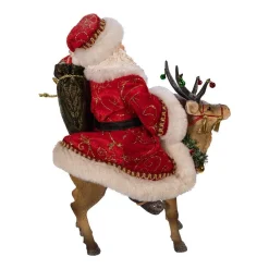 Kurt Adler Tabletop Items* 11.5-Inch Fabriche™ Santa On Reindeer