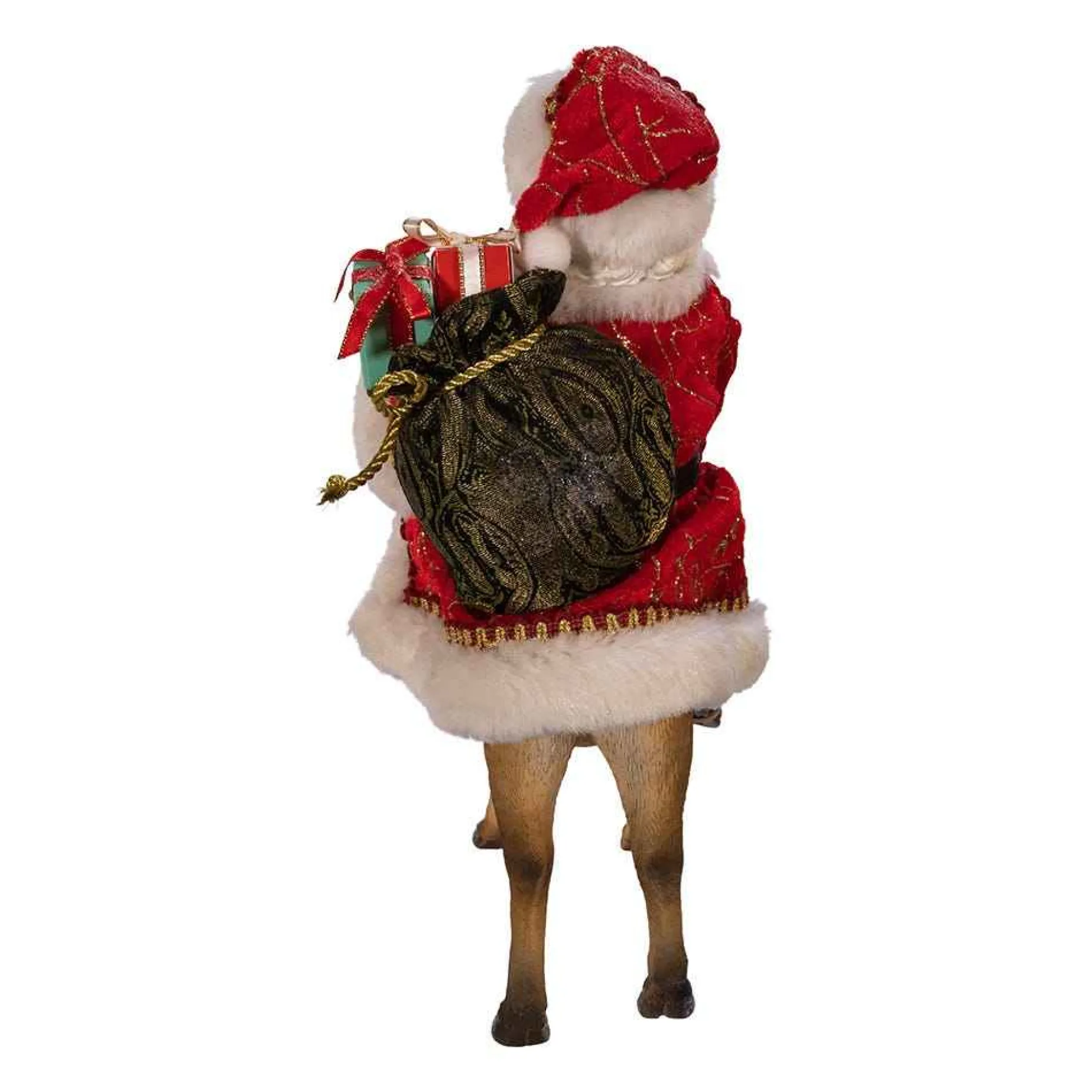 Kurt Adler Tabletop Items* 11.5-Inch Fabriche™ Santa On Reindeer