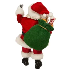 Kurt Adler Tabletop Items* 11-Inch Fabriche Santa Taking Selfie