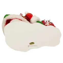 Kurt Adler Tabletop Items* 10.5-Inch Fabriche Santa Checking Mail