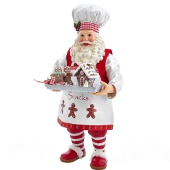 Kurt Adler Tabletop Items* 11-Inch Fabriche™ Gingerbread Chef Santa