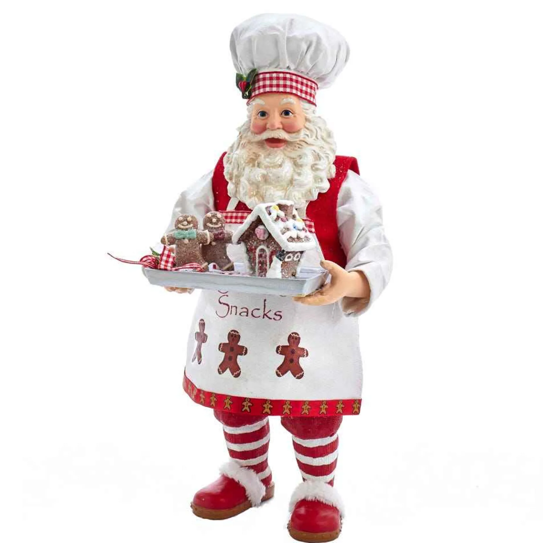 Kurt Adler Tabletop Items* 11-Inch Fabriche™ Gingerbread Chef Santa