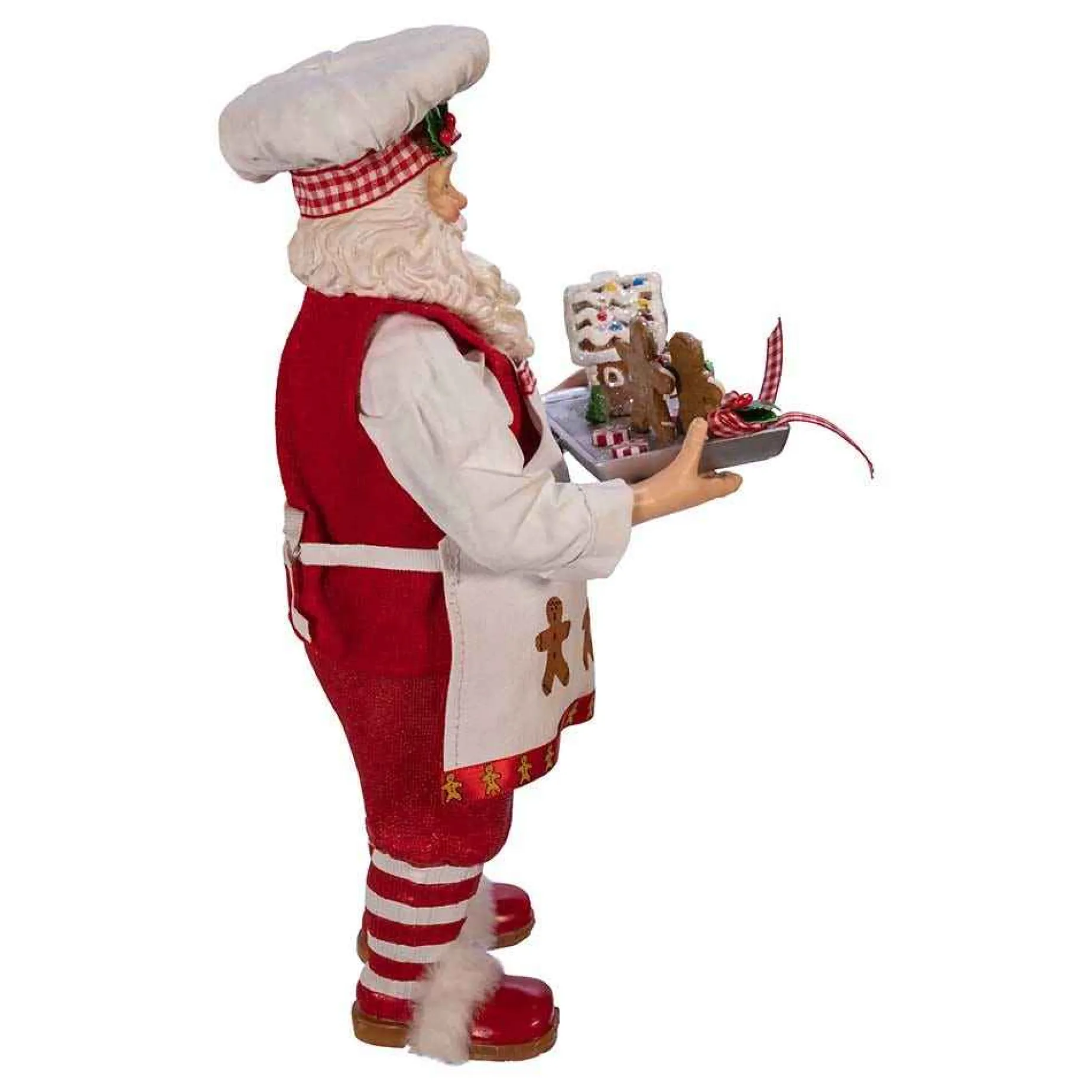 Kurt Adler Tabletop Items* 11-Inch Fabriche™ Gingerbread Chef Santa