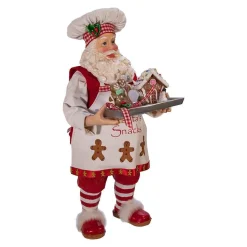 Kurt Adler Tabletop Items* 11-Inch Fabriche™ Gingerbread Chef Santa