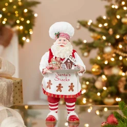 Kurt Adler Tabletop Items* 11-Inch Fabriche™ Gingerbread Chef Santa