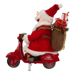 Kurt Adler Tabletop Items* 10-Inch Fabriche Santa On Scooter