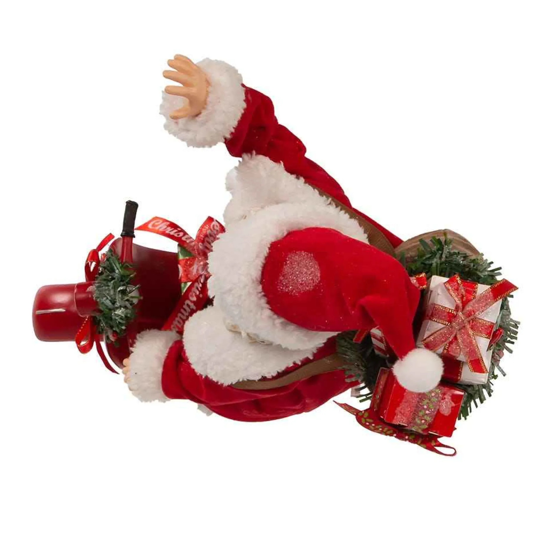 Kurt Adler Tabletop Items* 10-Inch Fabriche Santa On Scooter
