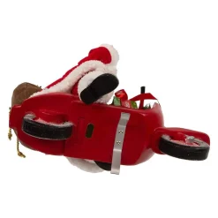 Kurt Adler Tabletop Items* 10-Inch Fabriche Santa On Scooter