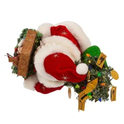 Kurt Adler Tabletop Items* 13-Inch Fabriche Battery-Operated Led Santa With Nativity Set