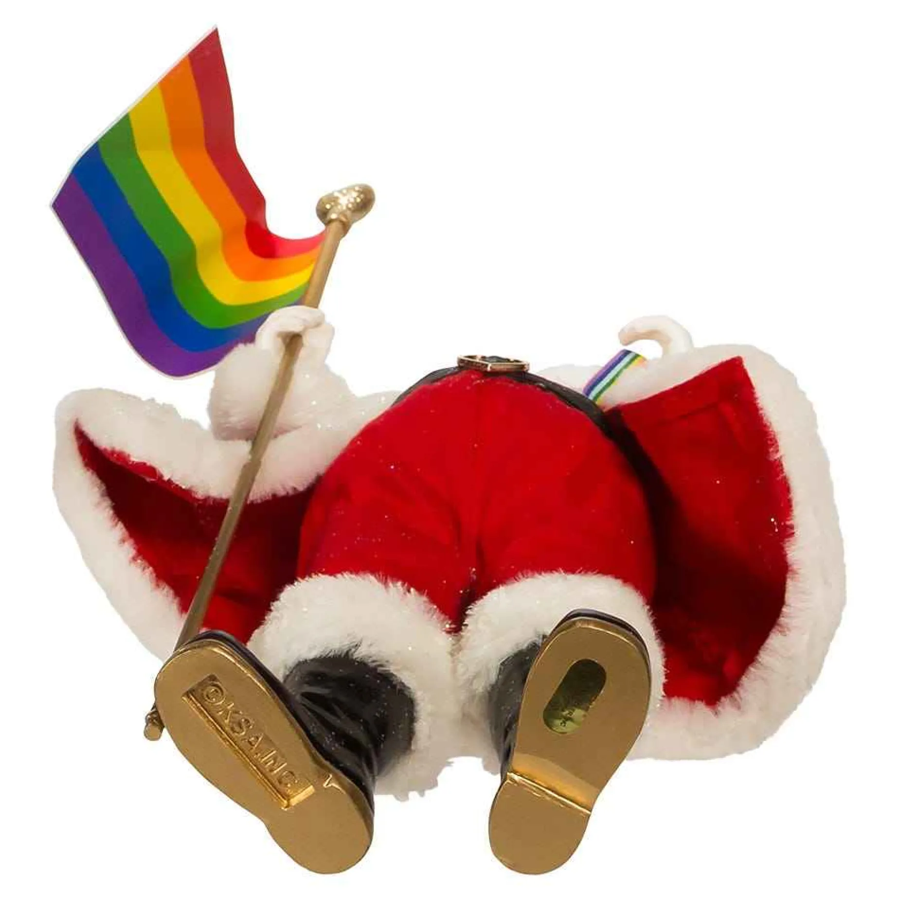 Kurt Adler Tabletop Items* 10-Inch Fabriche Pride Santa