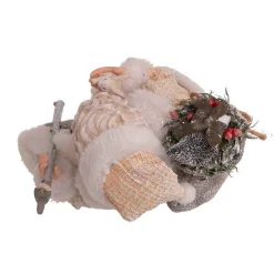 Kurt Adler Tabletop Items* 10.5-Inch Fabriche Snowy Woods Santa