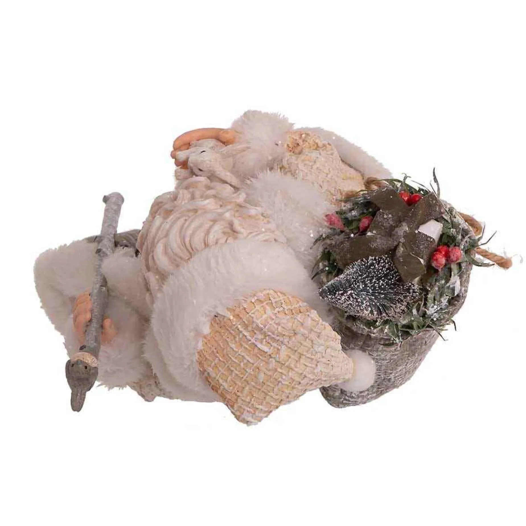 Kurt Adler Tabletop Items* 10.5-Inch Fabriche Snowy Woods Santa