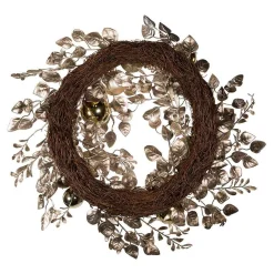 Kurt Adler Wreaths* 24-Inch Gold And Champagne Gold Rattan Wreath