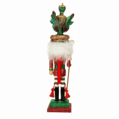 Kurt Adler Tabletop Items* 18-Inch Hollywood Red And Green Leaves Hat Nutcracker