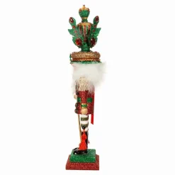Kurt Adler Tabletop Items* 18-Inch Hollywood Red And Green Leaves Hat Nutcracker