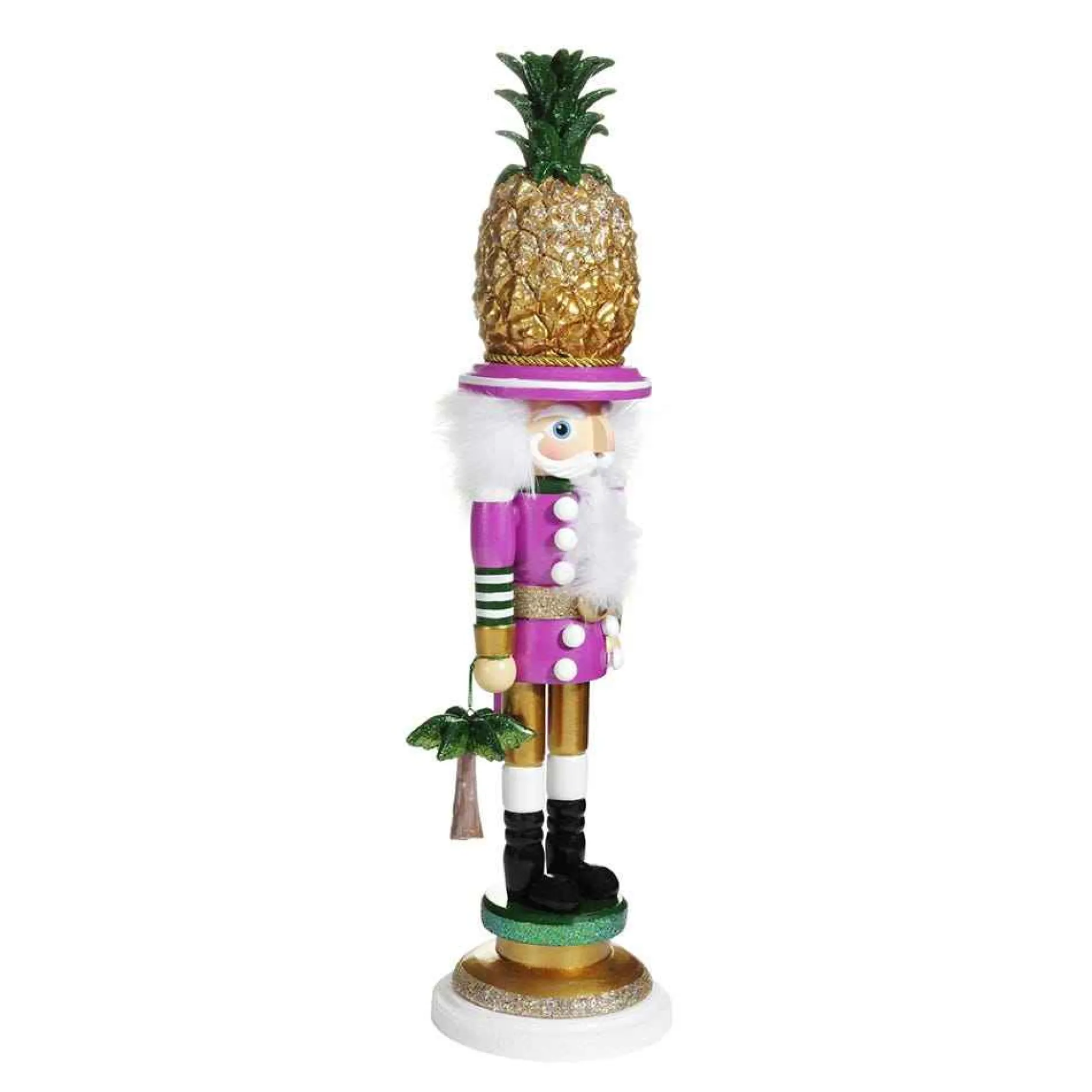 Kurt Adler Tabletop Items* 19.5-Inch Hollywood™ Pineapple Hat Nutcracker