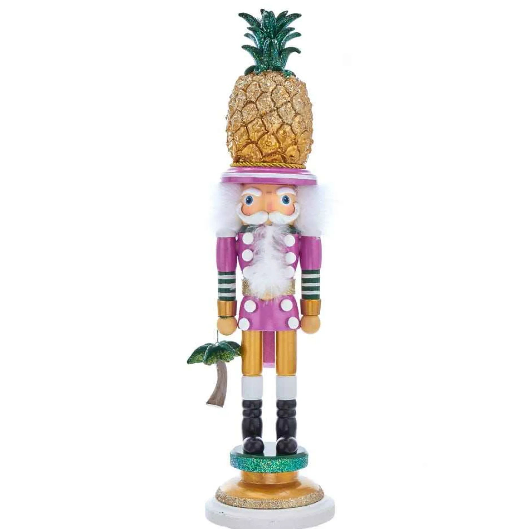 Kurt Adler Tabletop Items* 19.5-Inch Hollywood™ Pineapple Hat Nutcracker