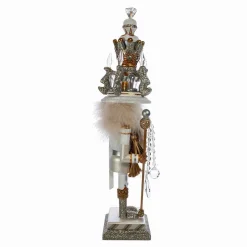 Kurt Adler Tabletop Items* 19-Inch Hollywood White And Gold King Nutcracker