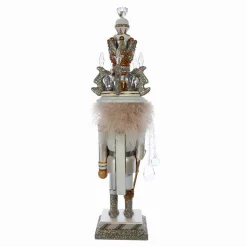 Kurt Adler Tabletop Items* 19-Inch Hollywood White And Gold King Nutcracker