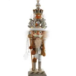 Kurt Adler Tabletop Items* 19-Inch Hollywood White And Gold King Nutcracker